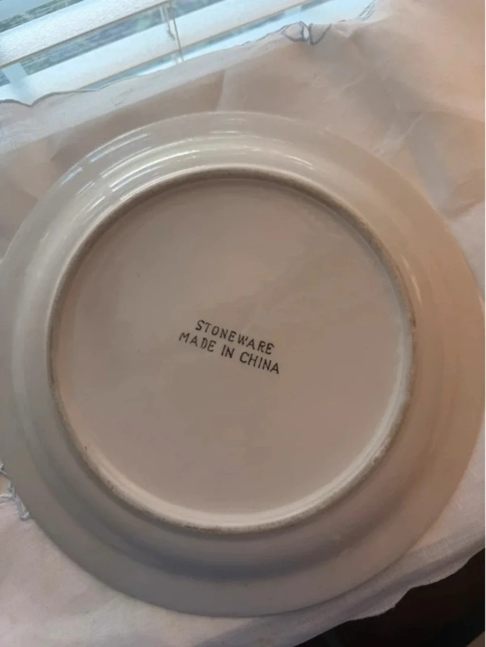 Vintage Stoneware Apple Basket Checkerboard Dinner Plate